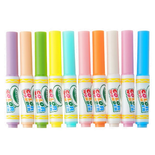 Crayola Color Wonder, 10 Mini Markers for Mess Free Coloring, Pastel Colors, Gift for Kids 3, 4, 5, 6