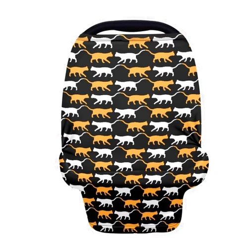 Uasibuni Cute Dogs Print Stretchy Carseat Canopy Cover for Baby Car Seat Covers for Baby Multi-use Canopy Cover Breastfeeding Cover