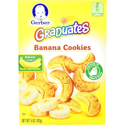 Gerber Graduates BANANA COOKIES 5oz. (Pack of 3)