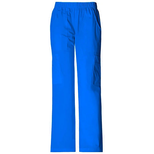 Cherokee Scrub Pants for Women Mid Rise Pull-On Cargo Medical Uniform 7 Pocket Elastic Waist Adjustable Hem Stretch - 4005