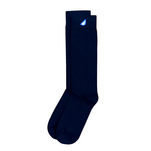 Boldfoot Socks Mens Cotton Premium Quality Solid Black Dress Socks - Single Pair - Made in America (Black) Large