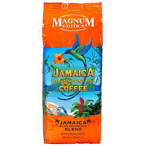 Magnum Exotics Magnum Whole Bean Coffee, Jamaican Blue Mountain Blend, Value Size 4 Pack Xec#d(8 Lb Total)