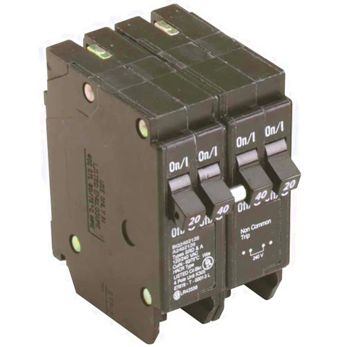 Eaton BQ2402120 Bq Quad Breaker One 2 Pole 40 Amp And Two 1 Pole 20 Amp Independent Trip, 1 