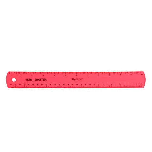 Westcott Shatterproof Ruler, 12-Inch, Pink (16011)
