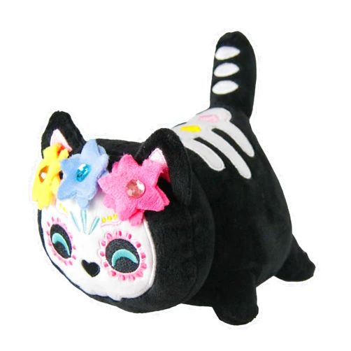 Quanyoou Skeleton Cat Plush Toy, Mee-Meow,Soft and Cute Cat Plush Doll, Soft Pillow Decoration, Party Gift for Girlfriends, Valentine's Day Gift