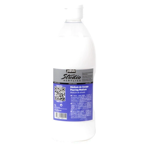 Pebeo Acrylic Art and Painting Supplies, Ready-to-Pour Fluid Medium, 1 Liter Bottle