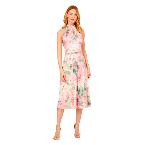 Adrianna Papell Women's Printed Midi Dress