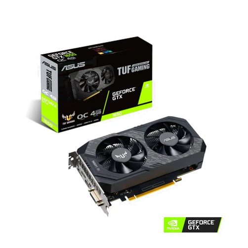 ASUS TUF Gaming NVIDIA GeForce GTX 1650 OC Edition Graphics Card (PCIe 3.0, 4GB GDDR6 Memory, HDMI, DisplayPort, DVI-D, 1x 6-pin Power Connector, IP5X Dust Resistance, Space-Grade Lubricant)