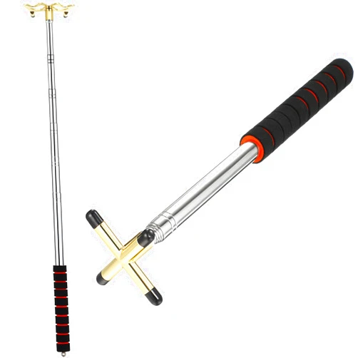 Skylety Pool Cue Snooker Stick Pool Table Accessories Retractable Billiards Cue Rest with Removable Brass Bridge Head