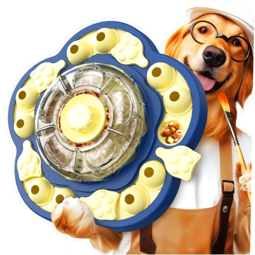 KADTC 3 Levels of Challenge Dog Puzzle Feeder Toy U.S. Brand - Design Spin-to-Release Treat Dispenser For Small Medium Large Dogs Boredom Buster Mental Stimulation Enrichment Slow Feeding Puzzles Toys