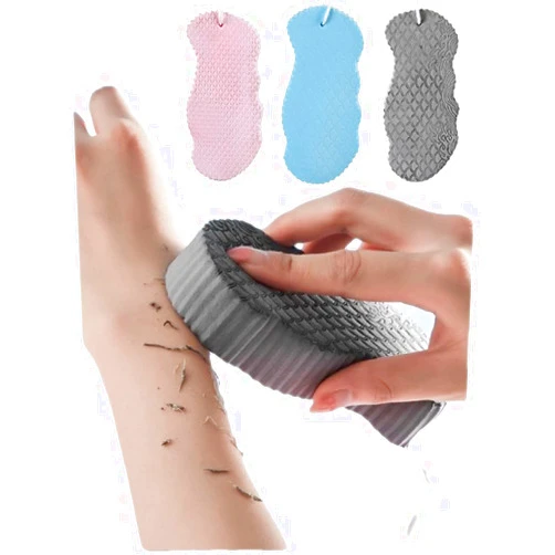 Axnzp 3Pcs Magic Exfoliating Bath Sponge,3D Super Soft Exfoliating Bath Sponge, Skin Friendly and Reusable for Adults Children and Pregnant Women. (Pink+Blue+Gray)