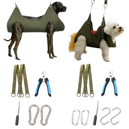 Kkiimatt Product Image 10 in 1 Pet Grooming Hammock Harness with Nail Clippers/Trimmer, Nail File, Comb,Breathable Dog Hammock Restraint Bag, Dog Grooming Sling for Nail Trimming/Clipping