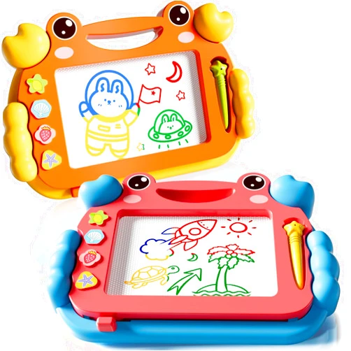 Ci Vetch 2 Pcs Magnetic Drawing Board, Magnet Doodle Board for Toddler Girls Boys 3 4 5 6 7 Year Old Kids, Montessori Preschool Educational Travel Toys Gift Etch A Colorful Sketch Magnet Erasable Writing Pad