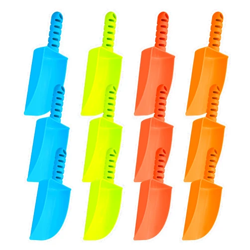 4E's Novelty 12 Pack Sand Shovel for Kids Bulk, Heavy Duty Plastic Sandbox Shovels - Great for Planting, Party Favors, Group Acitivity, Toddler Digging & Gardening Shovel, Beach Sandbox Toys by 4E's Novelty
