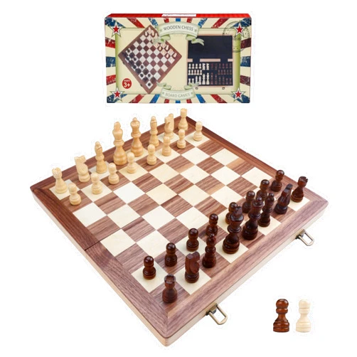 Gothink Wooden Chess Board Set with Manual for Adults Kids 15 Inch Chess Puzzle with Handmade Pieces & Storage Box Folding Portable Travel Unique Chess Game for Tournament Professional Beginner