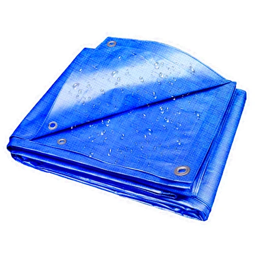 Windscreen4less 5' x 7' General Multiple Purpose 5 Mil Waterproof Blue Poly Tarp