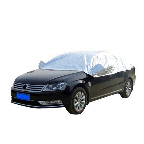 Yinuoday Car Cover UV Protection Dust Proof Half Semi Car Protection Cover Universal Windproof Snowproof Car Protector