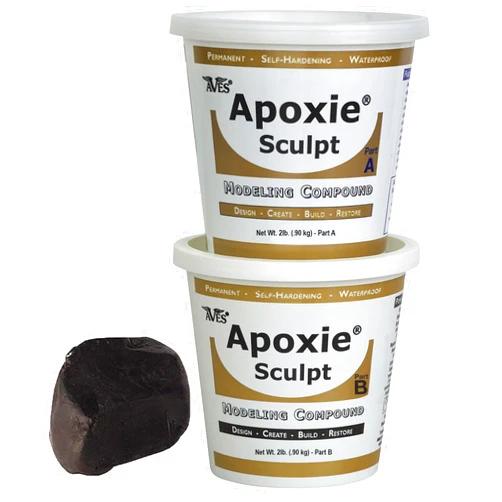 Aves Apoxie Sculpt - 2 Part Modeling Compound (A & B) - 4 Pound, Apoxie Sculpt for Sculpting, Modeling, Filling, Repairing, Easy to Use Self Hardening Modeling Compound – Black
