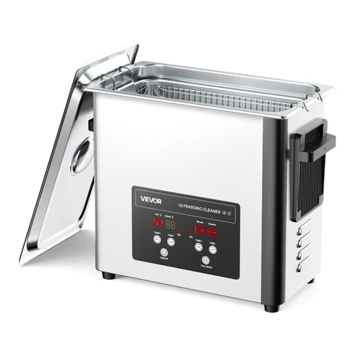 VEVOR 6L Ultrasonic Cleaner, Professional Ultrasonic Cleaner Machine with Cleaning Basket & Digital Display, 120W Stainless Steel 40kHz Cleaning Machine for Watches, Razors, Jewelry, Coins and More