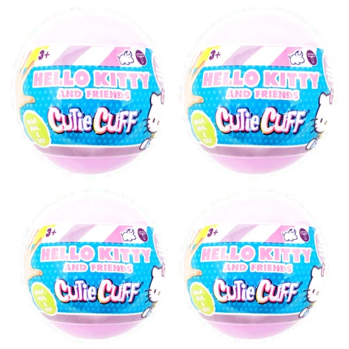 Bulls I Tys Bulls i Toy Sanrio Hello Kitty and Friends Cutie Cuff Slap Bands - Lot of 4 Blind Capsules