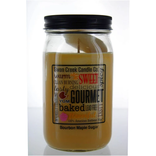 Swan Creek Candle Swan Creek 100% American Soybean 24 Oz. Jar Candle - Bourbon Maple Sugar