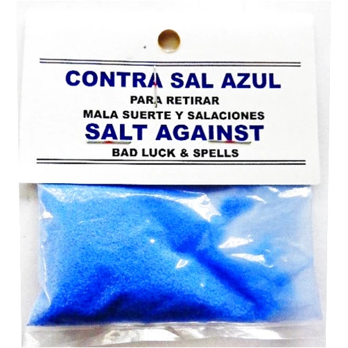 Blue Salt Againts Bad Luck & Spell/ Contra Sal Azul