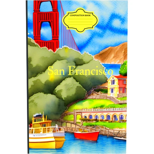 By carla unique design (Author), CARMEN CONSTANTIN (Author) San Francisco Notebook Journal Diary with Golden Gate Bridge on cover: College ruled A5 notebook