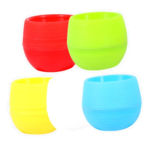 Yardenfun 10pcs Mini Clay Flower Pots for Cactus and Succulent Desktop Nursery Planters Red Yellow Green DIY Toy for Boy Girl
