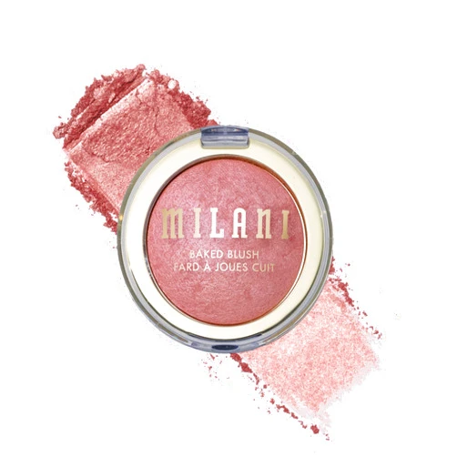 Milani Baked Blush, Updated Powder Blush for Cheeks, Cruelty Free Makeup - Shape, Contour & Highlight Face for a Shimmery or Matte Finish - Sparkling Rosé