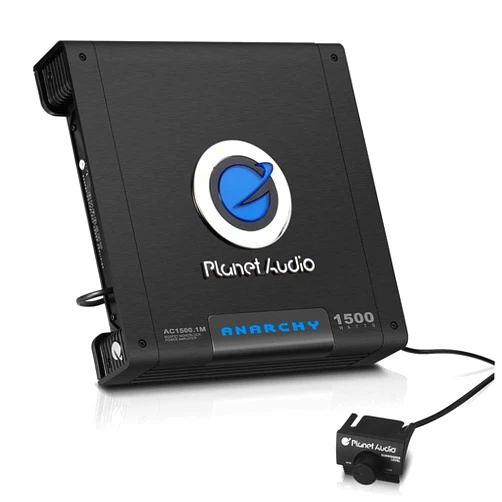 Planet Audio AC1500.1M Monoblock Car Amplifier - 1500 Watts Max Power, 2/4 Ohm Stable, Class A/B, Mosfet Power Supply, Remote Subwoofer Control