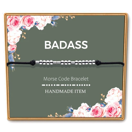 ASELFAD Morse Code Bracelets for Women, Funny Birthday Gifts, Best Friend Friendship Gifts