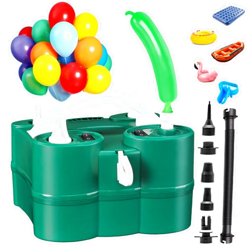 Bezente Electric Balloon Pump, 3-in-1 Portable Electric Air Balloon Blower Machine Balloon Pump Dual Nozzle Balloon Inflator for Inflatables and Latex 260q Foil Balloons