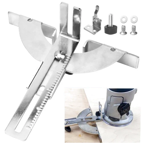 AMTHKNO PR102 Palm Router Edge Guide for BOSCH GKF125CE, PR10E and PR20EVS Palm Routers’ PR001 and PR101 Fixed Bases - Included Mounting Hardware, Allows adjustment up to 3-5 8 in