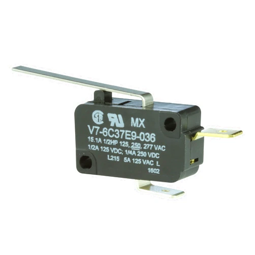 Honeywell Micro Switch Snap Action N.C. SPST Lever Quick Connect 15.1A 277VAC 250VDC 372.85VA 1.67N