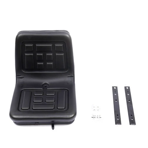 LIYUANJUN Universal Tractor Seat, Lawn Mower Seat with Sliding Rail Waterproof PU for Garden Diggers Dumpers Drain Hole (Black)