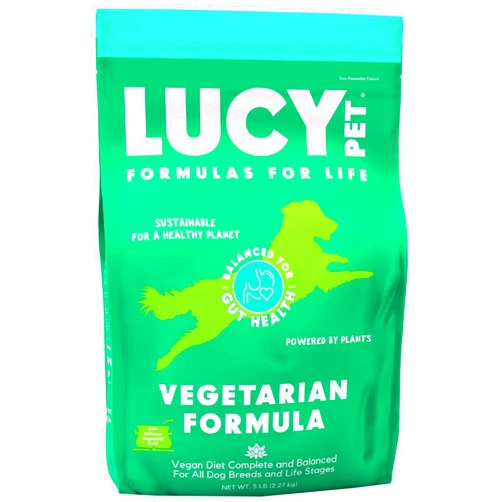 Lucy Pet Products Lucy Pet Vegetarian Formula Dog Food 5lb, Vegan, Powered by Plants