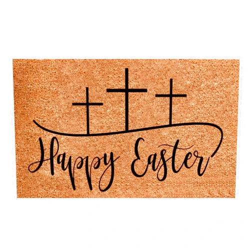 Generic Easter Welcome Matt Outdoor Coco Coir Door Mat Easter Outdoor Doormat Spring Easter Gnomes Decorations for Home Daily Deals