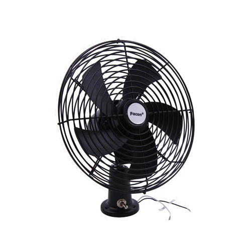 Facon 12V RV Cooling Fan with 2 Speed Switch, Dia: 8-3/4’’, Heavy Duty Black Metal Car Fan, for Auto Truck, RV, Camper, Trailer, Car, Buses and Boats