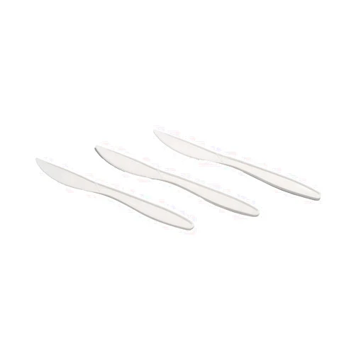 Ecokiwi Compostable 1,000 Knives, 7 Inch, Corn Fecula, 100% Eco Friendly Durable and Heat Resistant. 20 Packs of 50 units. White Color
