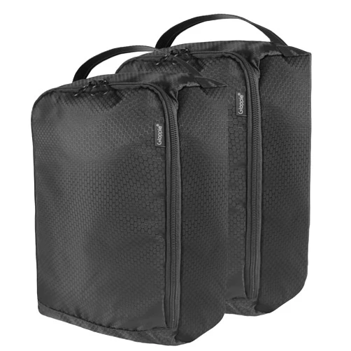 Gloppie Shoe Bags for Travel Shoe Pouch Portable Large Shoes Storage Bag (2 PACK) for Men Women Shoe Organizer Shoe Packing Cubes Gym Sport Must Have for Business Trip Bolsa de Zapatos Black