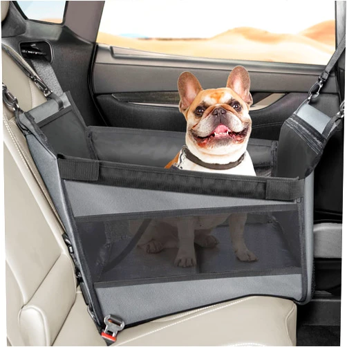 GASUR Dog Car Seat for Medium Dogs, Waterproof Scratchproof Pet Car Seat Stable Car Seat for Dogs Washable Puppy Car Seat with Metal Frame Folding Portable Travel Bags for Dogs