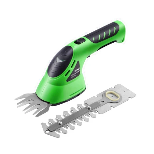 Lichamp 2-in-1 Electric Hand Held Grass Shear Hedge Trimmer Shrubbery Clipper Cordless Battery Powered Rechargeable for Garden and Lawn, CGS-3602 Grass Green