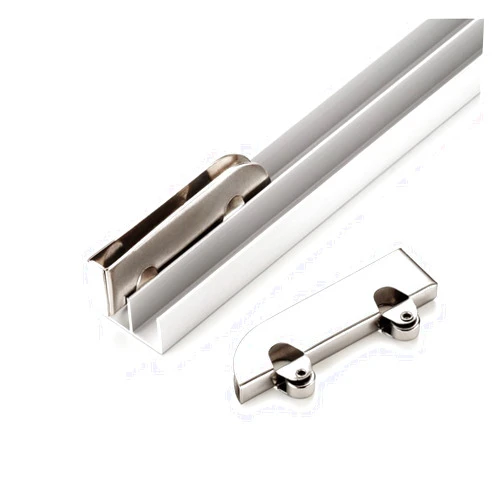 ZZSRJ 4pc Stainless Steel Pulley 5mm Glass Sliding Door Wheel Clamp Track Roller Runner for Display Cabinet Mobile Repair Part (Color : 4pcs, Size : 5mm)