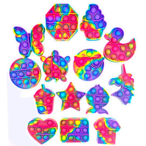 Hunbath 14 Pack Pop Fidget Sensory Toys,Party Favors for Kids 4-8,8-12 Year Boys Girls,Mini Fidget Toys Bulk, Fidget Popper for Goodie Bag Stuffers,Stress Toys for Birthday Gift,Classroom Prizes,Toddler Toys