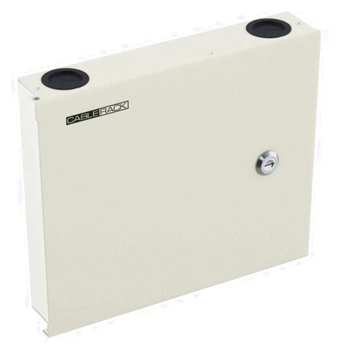 CableRack Fiber Optic Wall Mount Enclosure Box with Slots for 12 LC ST SC or FC Couplers