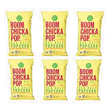 Angie's Boom Chicka Pop Sea Salt Popcorn, 4.8 Oz (Pack of 6)