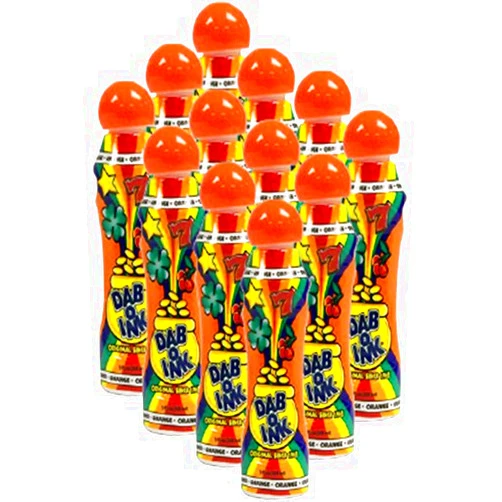 Dab-O-Ink One Dozen 3oz Orange Bingo Dauber