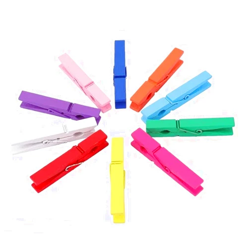 Loadsky Colored Wooden Clothespins 2.9inch-60 PCS Clothes Pins Wood Clips for Hanging Pictures Photos Decorative, Colorful Wood Decoration Closepins Clips,10 Color Each 6 Pcs