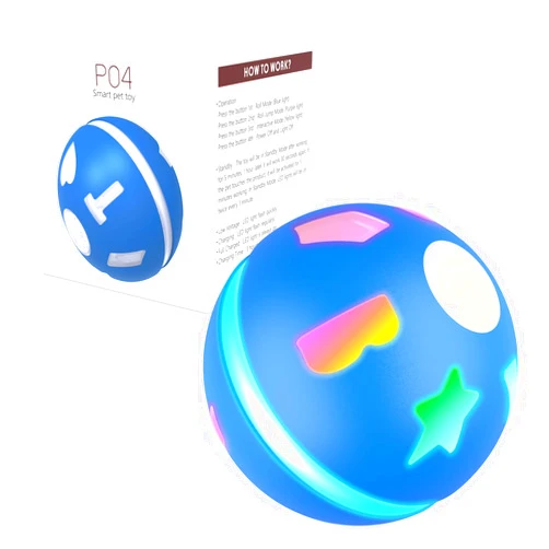 Angelpet BENTOPAL Interactive Dog Toy Wicked Ball for Indoor Cats/Dogs with Motion Activated/USB Rechargeable