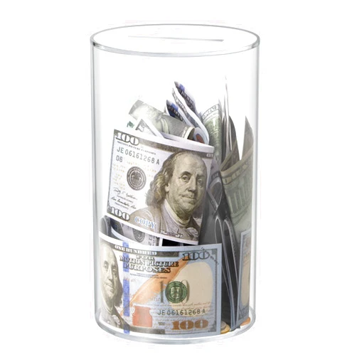 Hicocool Clear Piggy Bank, Acrylic Piggy Bank for Adults Must Break to Open, Unopenable Money Saving Box for Boys Girls Birthday Gift (8